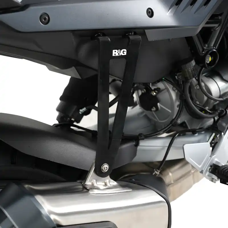 R&G Staffa supporto scarico, nera Moto Guzzi Stelvio '24-