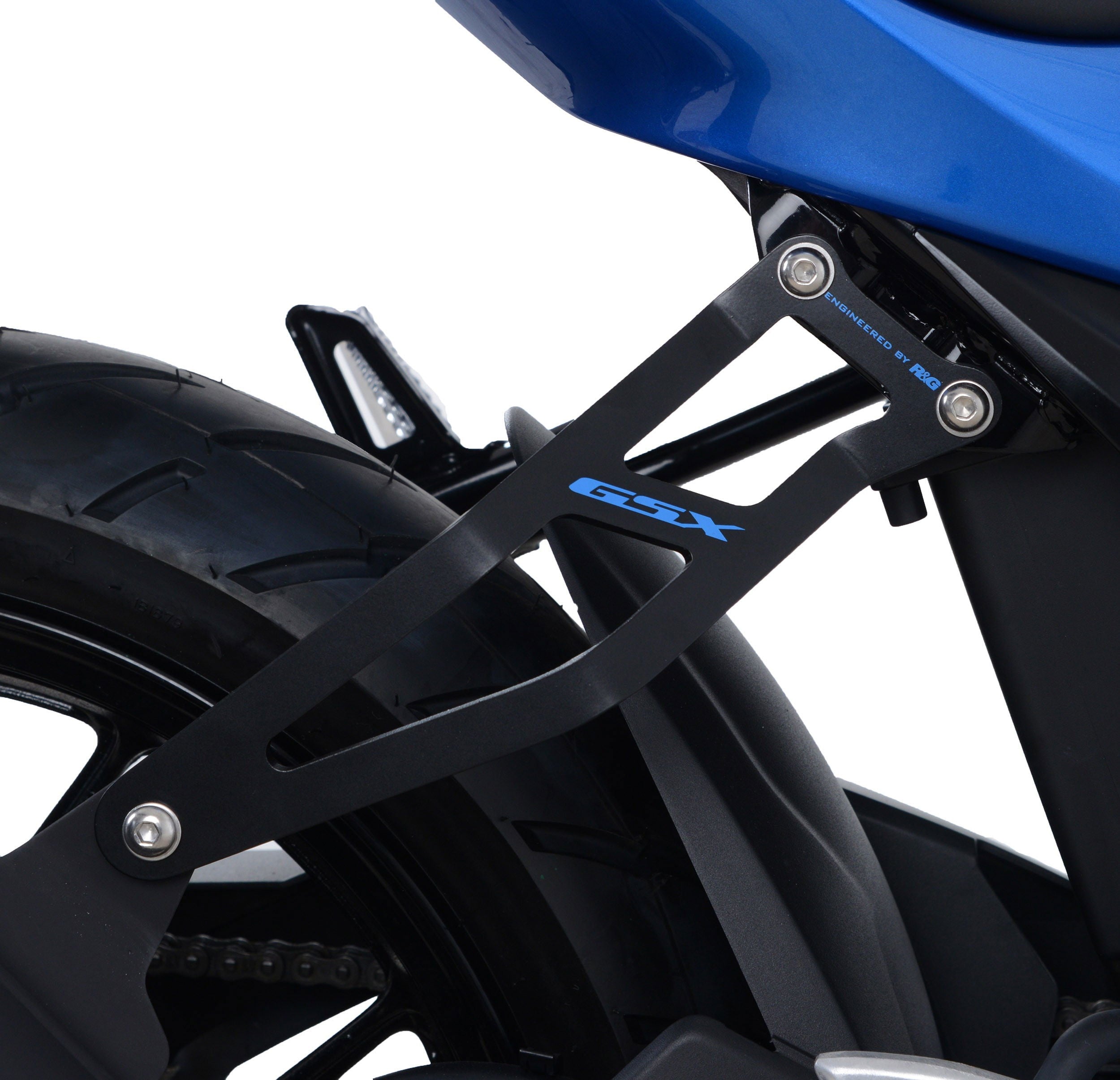 Staffa supporto scarico + piastra fori pedane posteriori - Suzuki GSX-R 125 / GSX-S 125