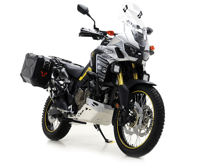 Supporti faretti anteriori DENALI montati sulla Honda CRF 1000 L Africa Twin