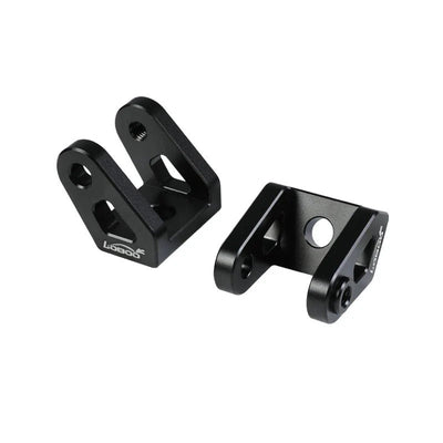 Supporto faretti LOBOO CDJ131A per BMW R 1300 GS: coppia di staffe in alluminio anodizzato nero