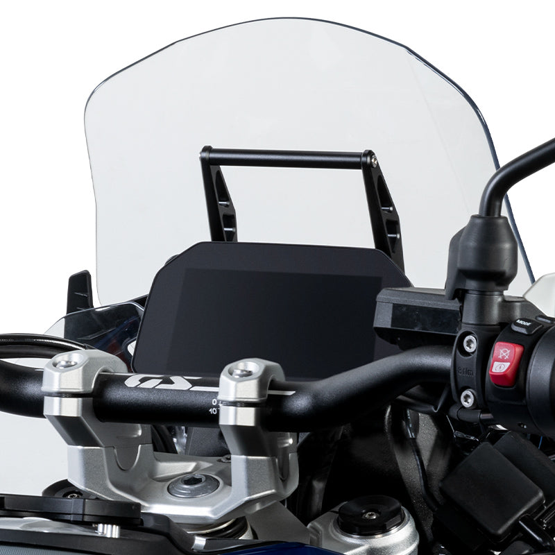 Traversa portanavigatore installata sopra il cruscotto TFT della BMW R 1300 GS