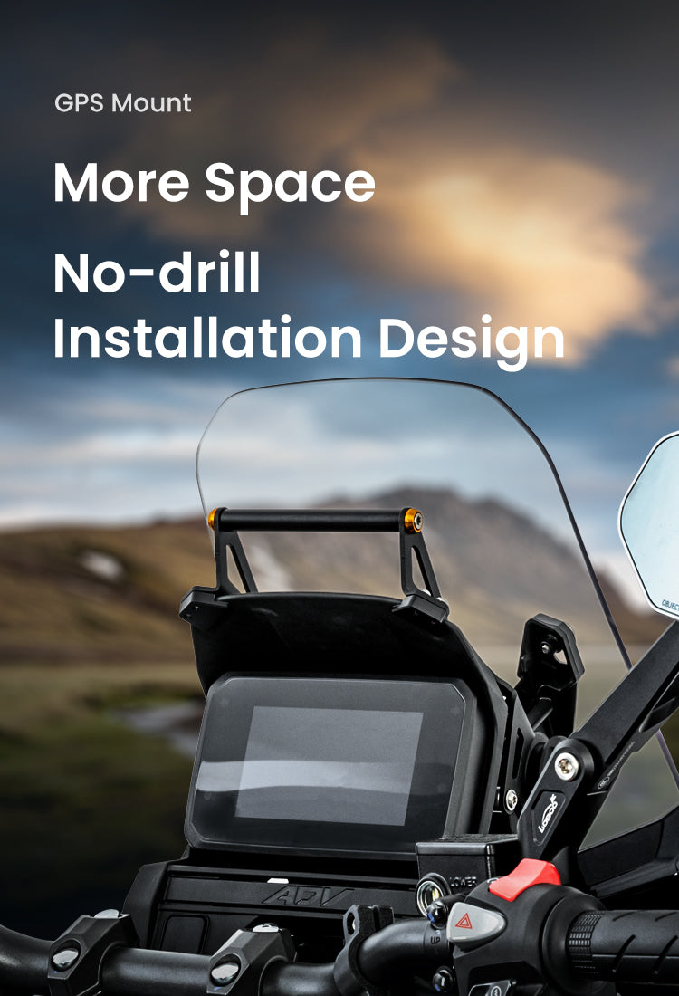 Space in front, without drilling anything