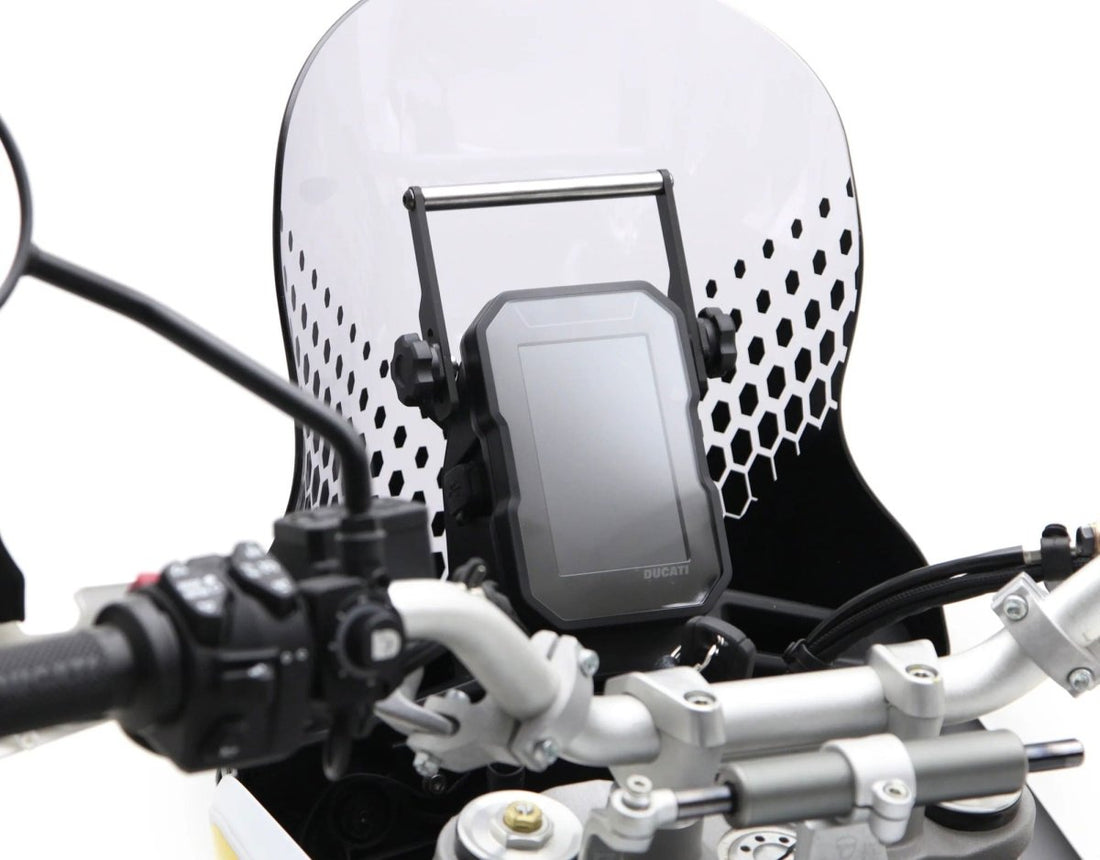 Supporto smartphone DENALI montato sulla Ducati DesertX – vista 2