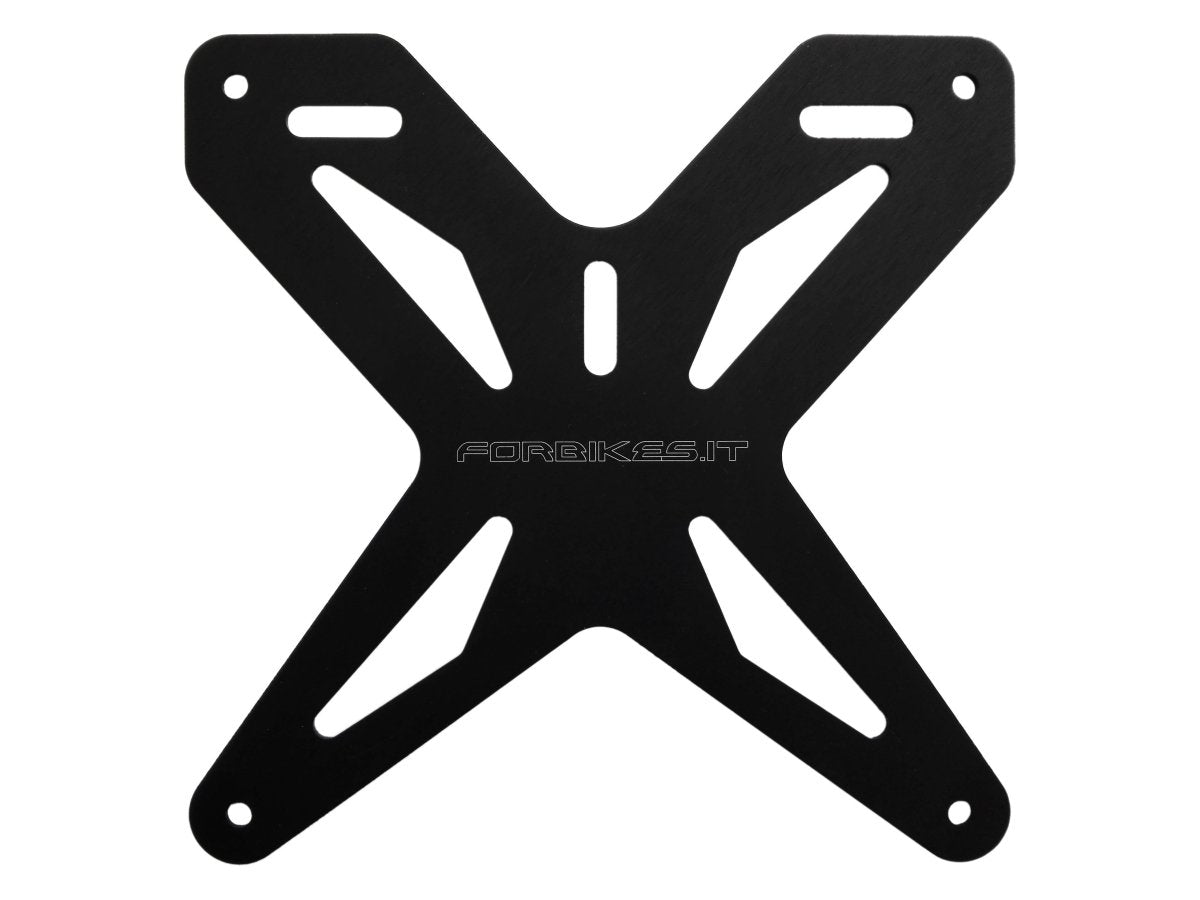 SUPPORTO TARGA ITALIA ALLUMINIO 6082 T6 ANODIZZATO NERO - ENDURRAD