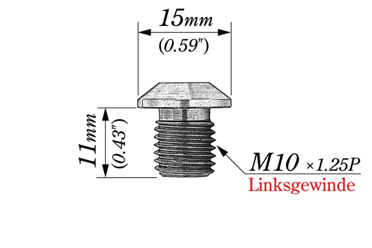 Tappo specchietto M10 x P1,25 anodizzato | 9961A - 33074 - ENDURRAD