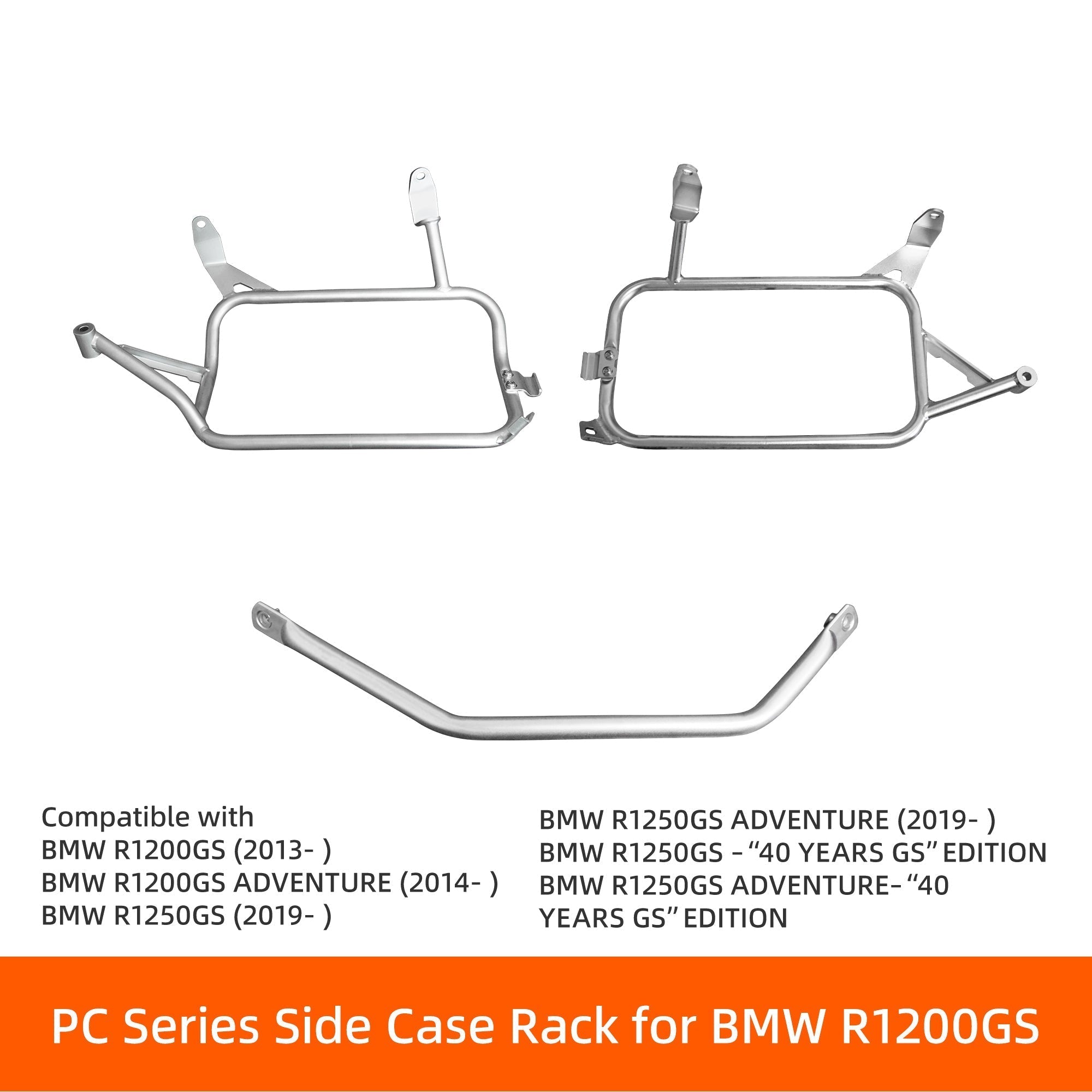 Telai valigie laterali LOBOO JP071B per BMW R 1200 GS e R 1250 GS, coppia completa