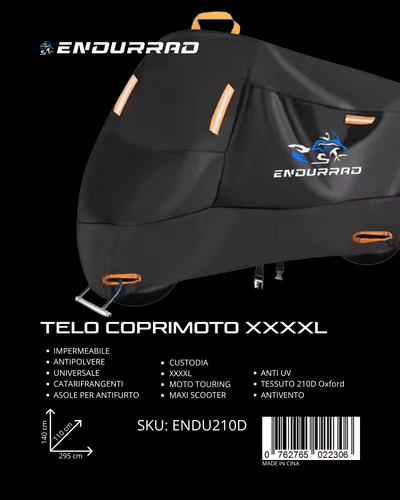 Endurrad 210D waterproof motorcycle cover - Endurrad.com