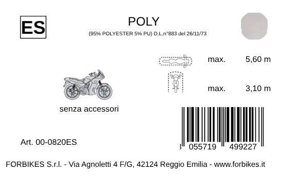 Telo coprimoto outdoor "Made in Italy" - | 00 - 0820ES - r30496 - ENDURRAD