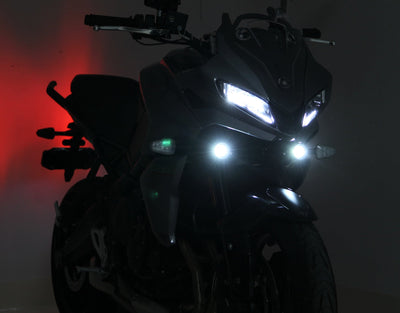 Supporto faro DENALI montato sulla Tiger Sport 660