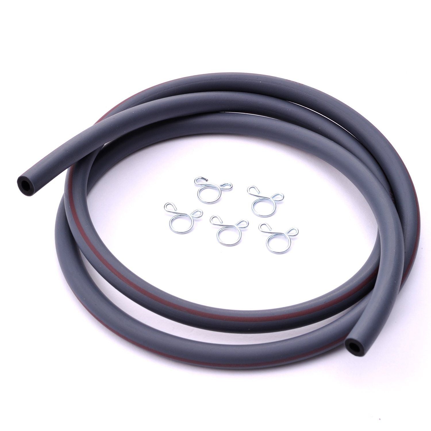 Tubo carburante a 2 strati per moto ID.4mm/OD.8mm, 1M, con 5 clips