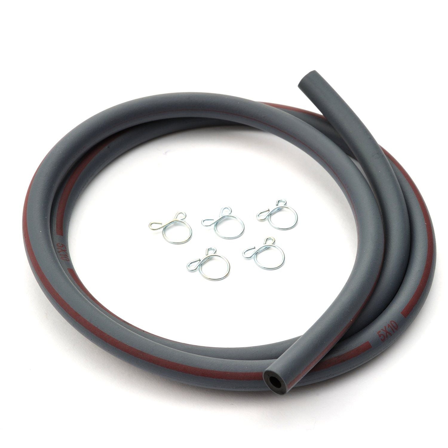 Tubo carburante a 2 strati per moto ID.5mm/OD.10mm, 1M, con 5 clips