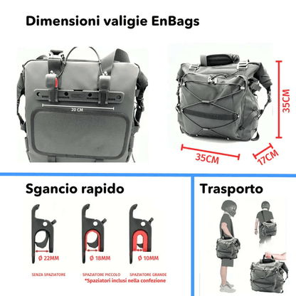 Valigia semirigida laterale Enbags - Endurrad.com