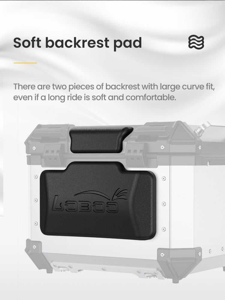 The backrest is for the top case
