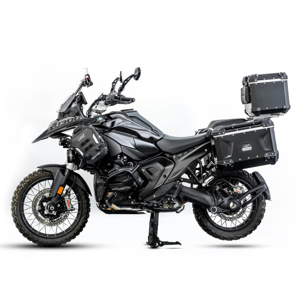 Aluminum Panniers and Top Case for BMW R 1300 GS | 45+45 L and 40 L - CONQUEROR