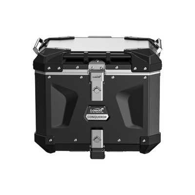 Bauletto posteriore LOBOO CONQUEROR C40T da 40 litri in alluminio nero per BMW R 1300 GS