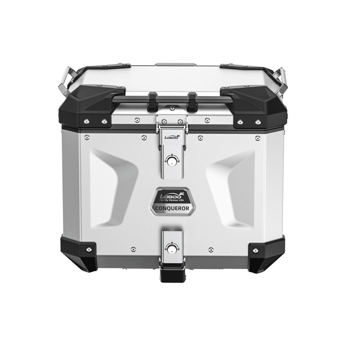 Bauletto posteriore LOBOO CONQUEROR C40T da 40 litri in alluminio argento per BMW R 1300 GS Adventure