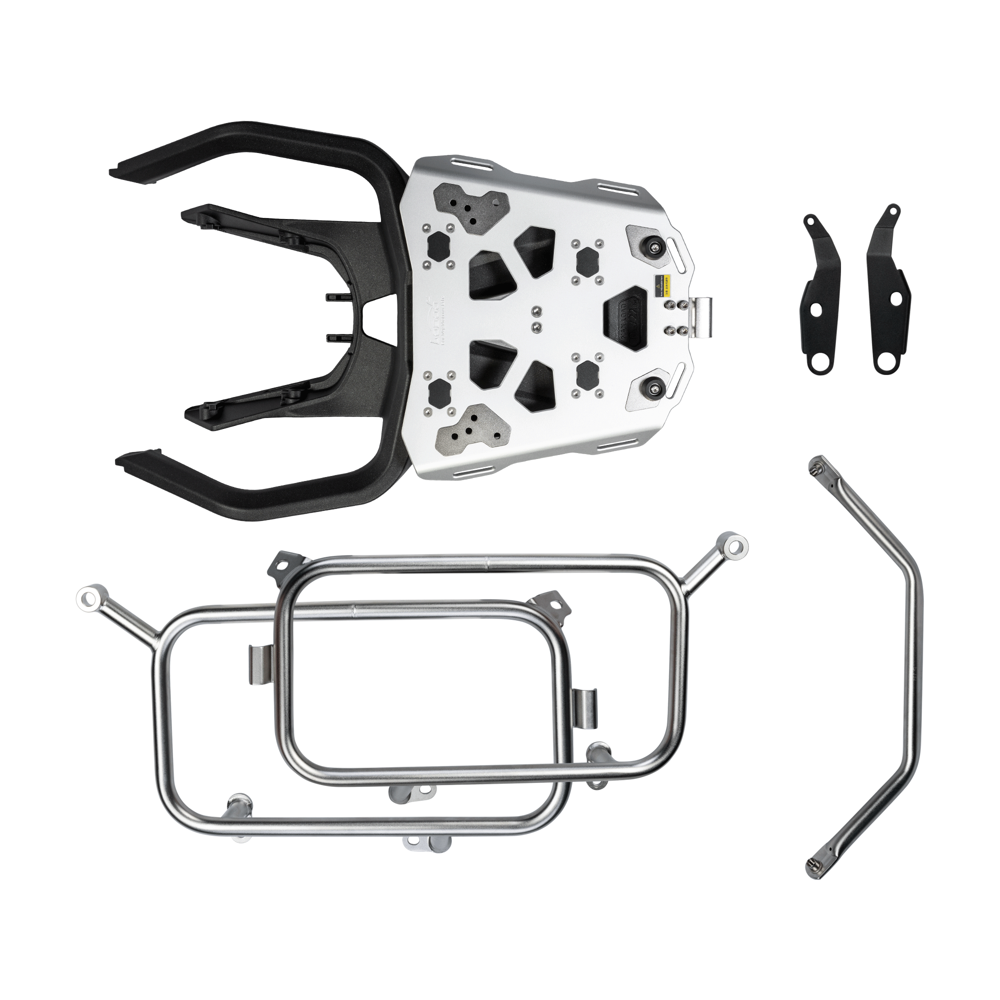 Kit completo tre valigie LOBOO per BMW R 1300 GS: telai laterali JP131B e portapacchi scorrevole JST131WC