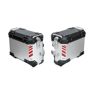 Kit Valigie in Alluminio 35+30 L con Telai per BMW F 900 GS dal 2024 | 65 litri, serratura a chiave — PIKE TRACKER