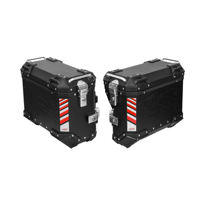 Kit valigie laterali in alluminio PIKE TRACKER nere 35+30 L con telai LOBOO per BMW F 900 GS