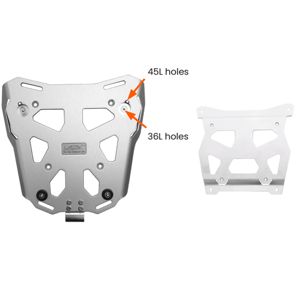 Top case plate for BMW S 1000 XR from 2021 | PIKE TRACKER 36 and 45 L top case mounting