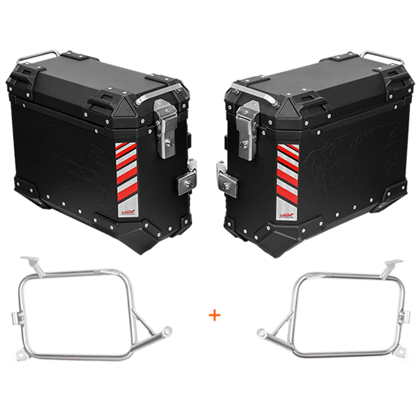 Aluminum side cases with racks for BMW S 1000 XR