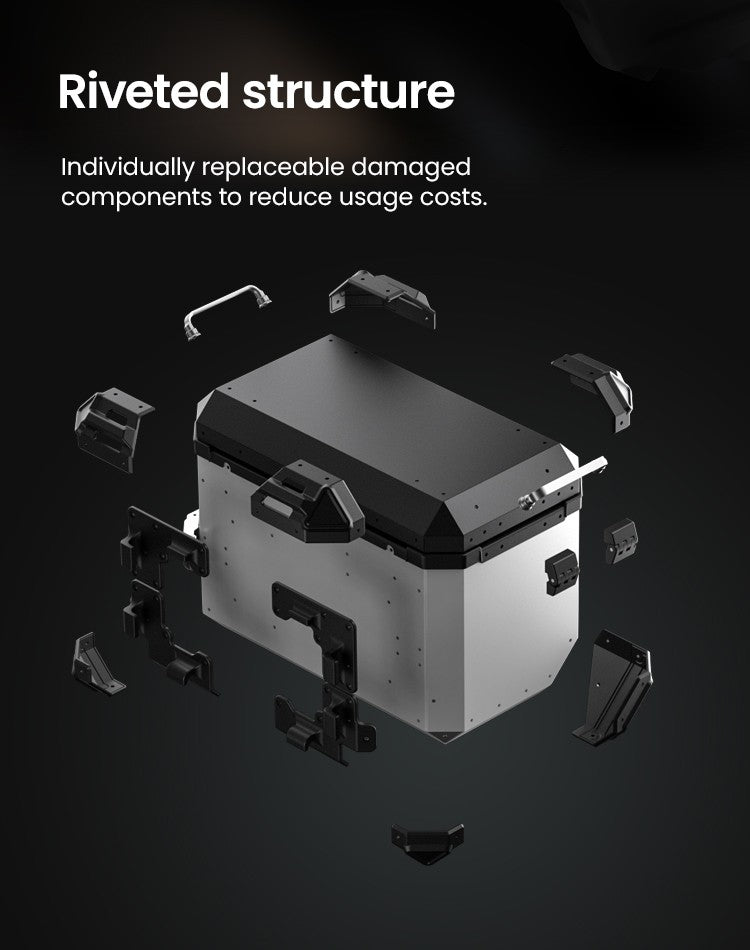 Riveted structure, replaceable parts