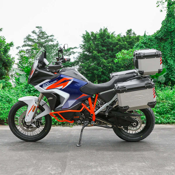 Aluminum Side Cases for KTM 1290 Super Adventure with Frames | PIKE TRACKER 45+38 L