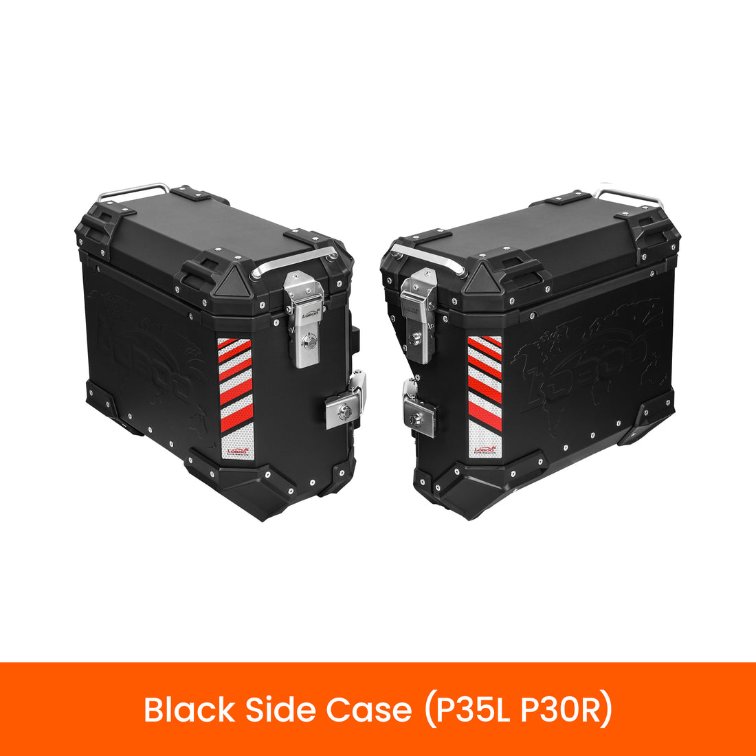 Coppia di valigie laterali LOBOO PIKE TRACKER P35L e P30R nere