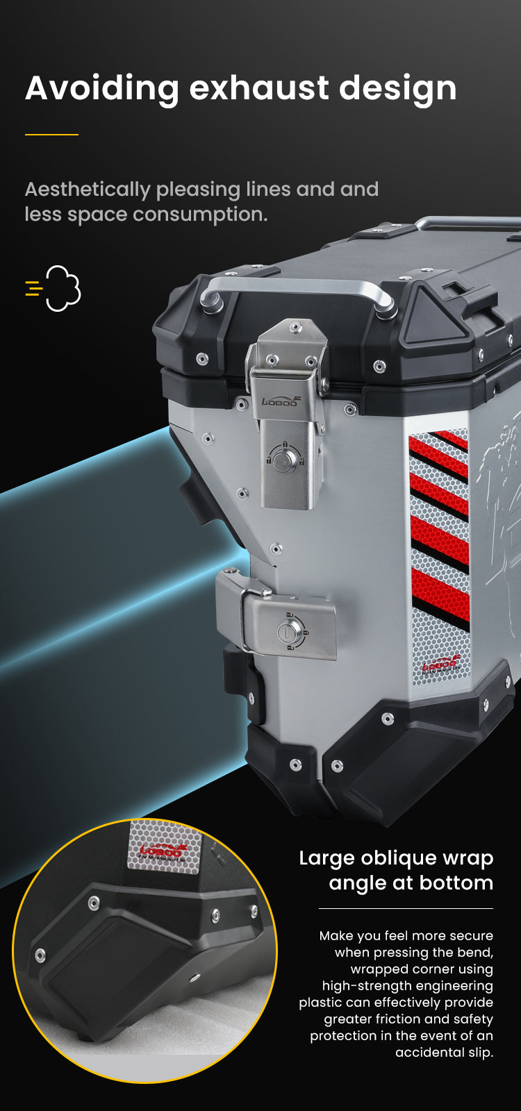 The profile that avoids the discharge, and the chamfer at the bottom